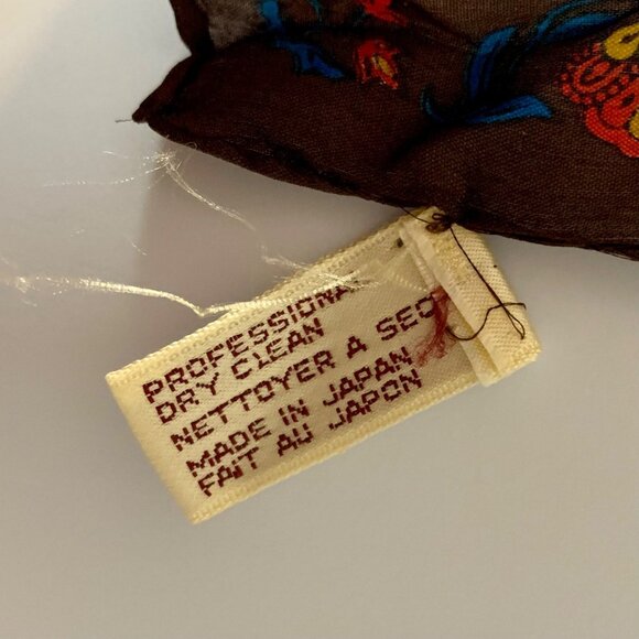 Anne Klein Floral Rectangle 100% Silk Scarf VTG Peasant Bohemian Head/Neck Wrap - Picture 8 of 8